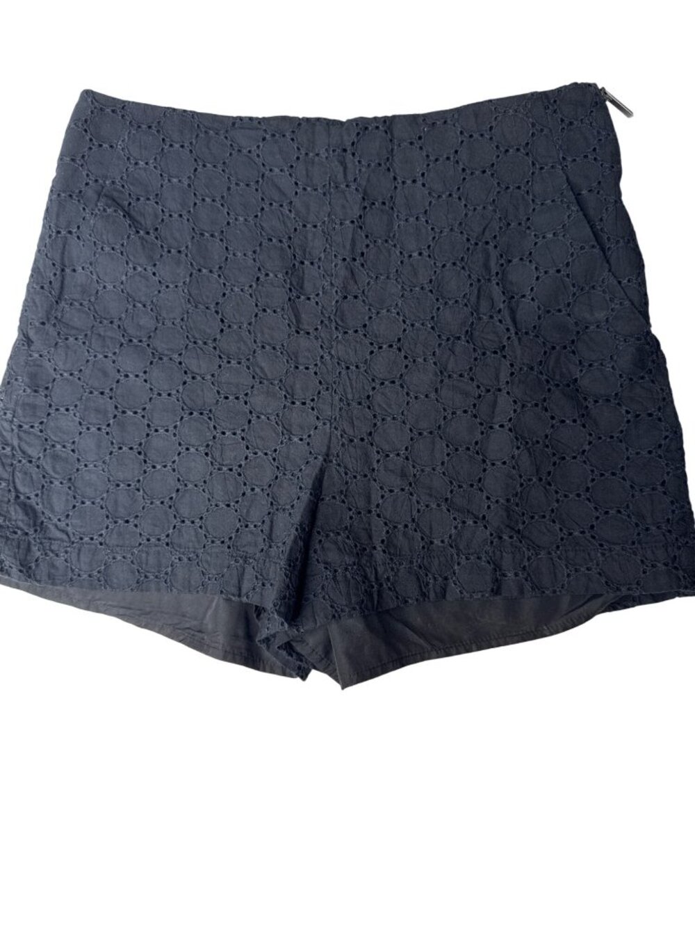 Sanctuary Womens Black Eyelet Shorts Size 27 Cotton Blend Mid-Rise Side Zipper